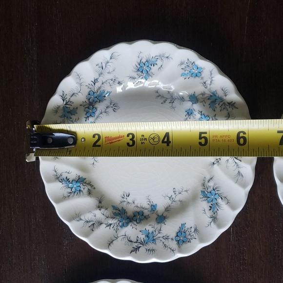 Myott England Forget Me Not Fine Staffordshire Ware Blue Floral Shabby Chic - Picture 7 of 16